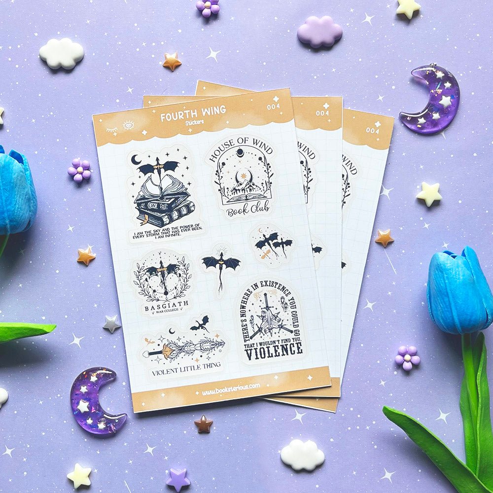Feuille de stickers | Fourth wing - Booksterious