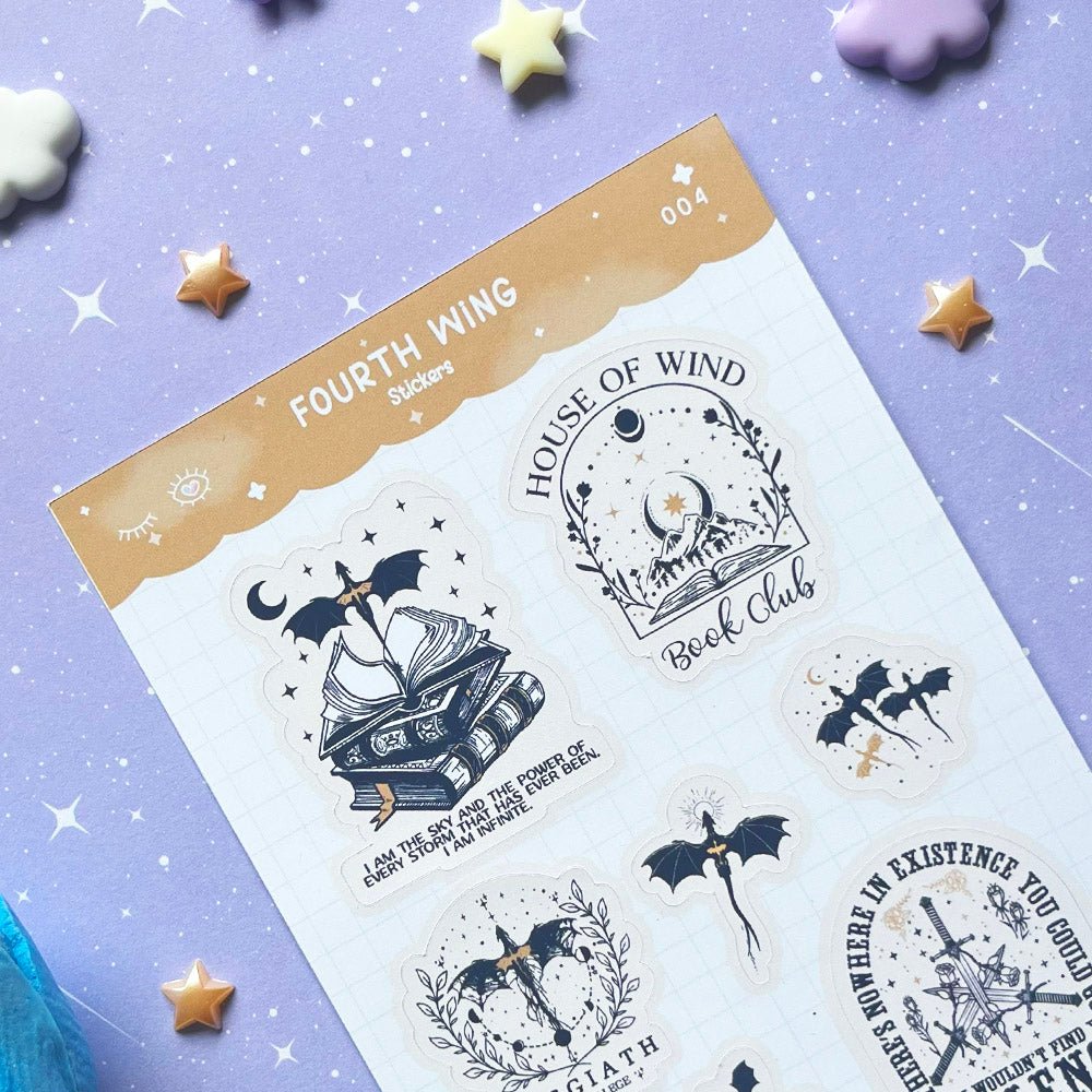 Feuille de stickers | Fourth wing - Booksterious
