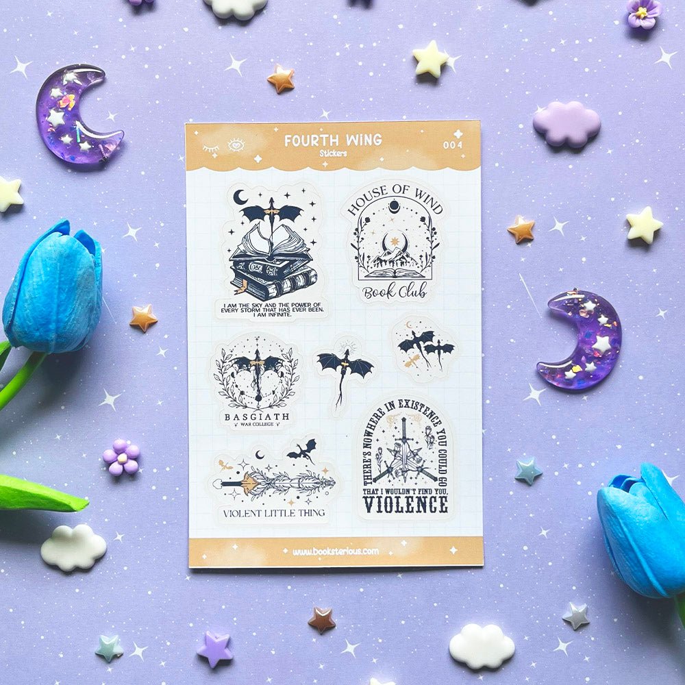 Feuille de stickers | Fourth wing - Booksterious