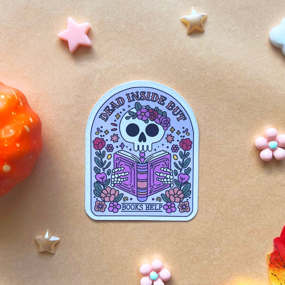 Sticker | Squelette lecteur - Booksterious